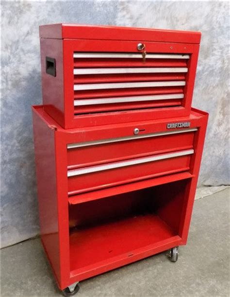 vintage sears craftsman metal tool box|craftsman small rolling tool box.